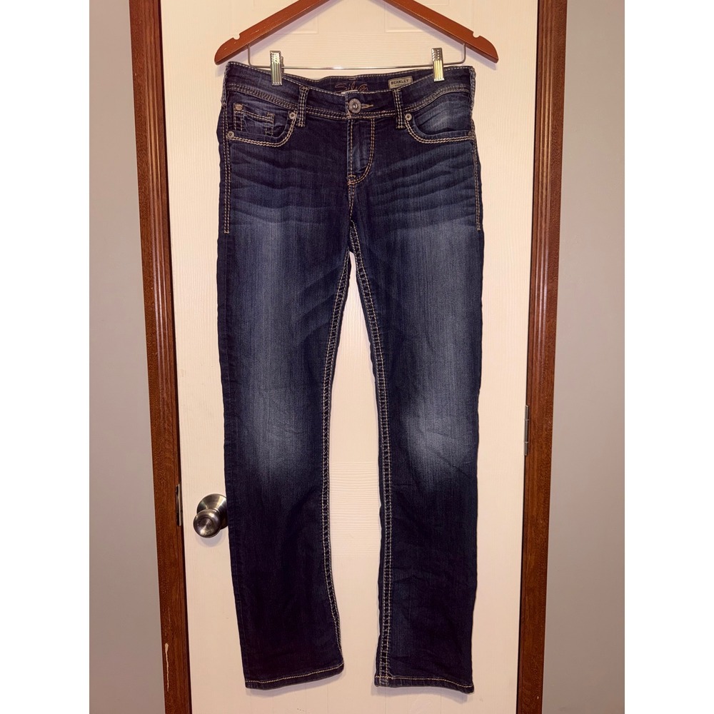 Silver Jeans Berkeley Sz 29 Straight Leg Lower Rise Jeans L915 SSR466 Z6756I
